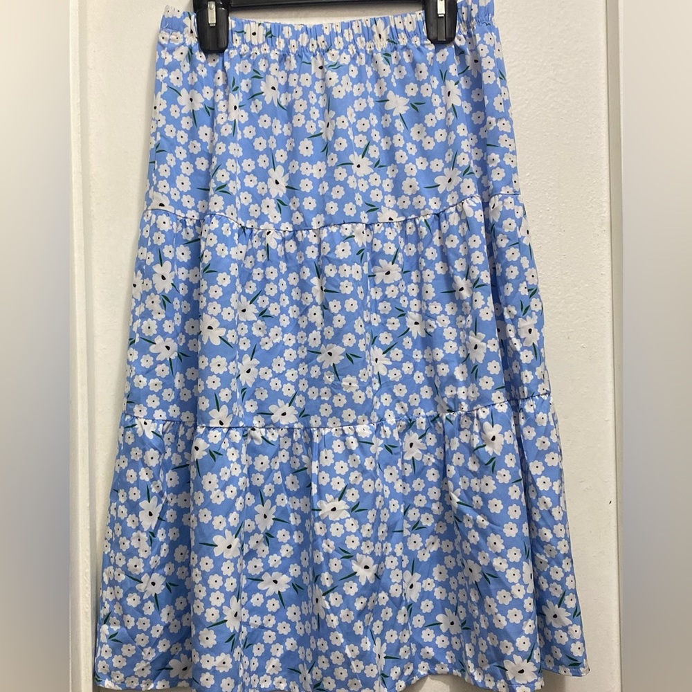 Floral Blue Skirt